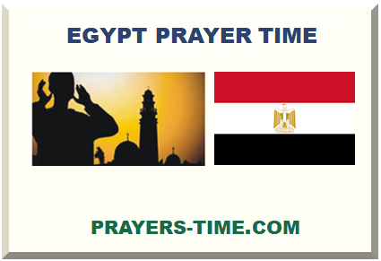 Egypt prayer time and mosque