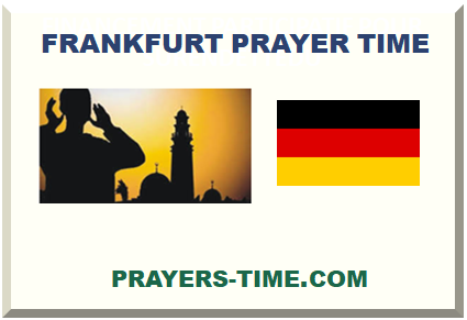 Frankfurt prayer time and mosque