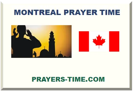 Montreal prayer time and mosque